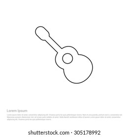Vector Guitar icon - Flat pictogram illustration