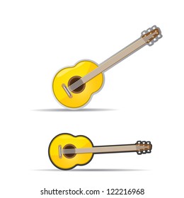 vector guitar icon. symbol of rock n roll. music shop icon.