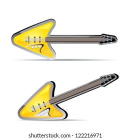 vector guitar icon. symbol of rock n roll. music shop icon.