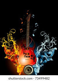 vector guitar illustration