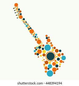 Vector of guitar logo symbol or icon