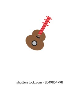 vector guitar minimalist musical instrument illustration