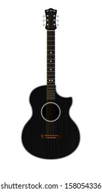 Vector Guitar On White