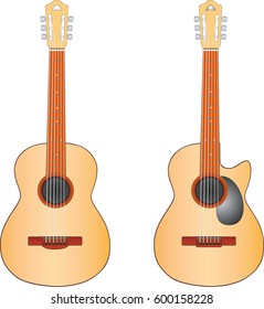 Vector guitar on white