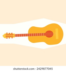 Vector guitar on a white background.