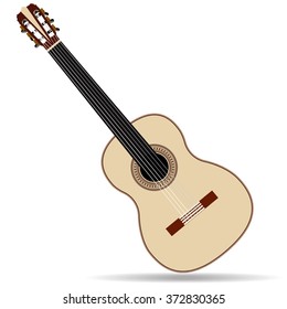 vector guitar on white background