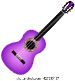 vector guitar on white background