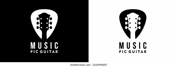 vector guitar pic piano logo template simple design