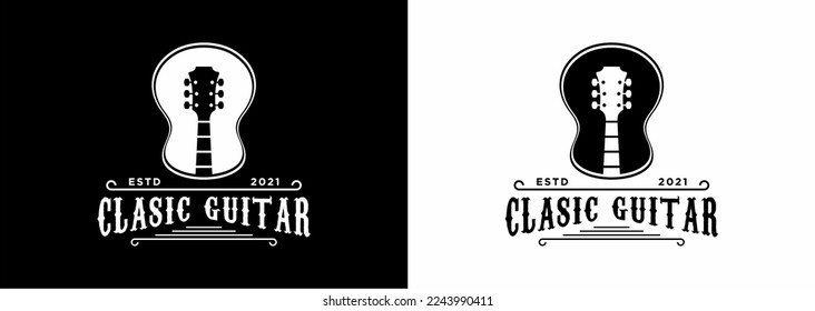 vector guitar pic piano logo template simple design