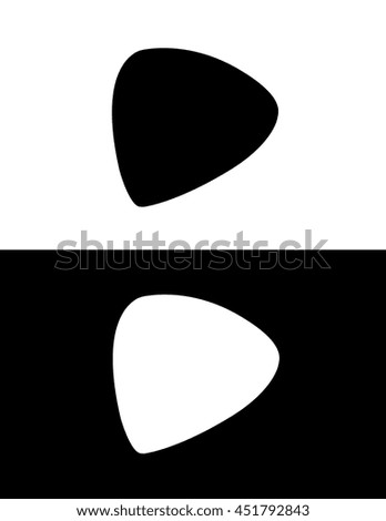 Vector Guitar Pick Set in Black and Reverse