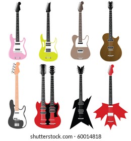 vector guitar set