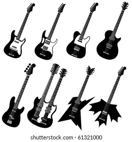 vector guitar set