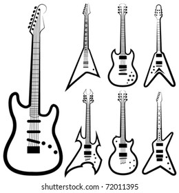 vector guitar set