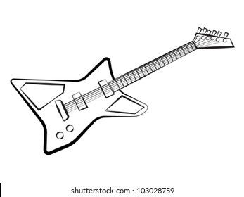 Vector guitar sketch