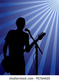 Vector Guitarist silhouette