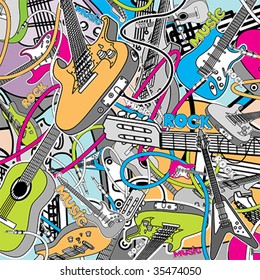 Vector Guitars Collage