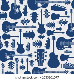 Vector guitars pattern or background
