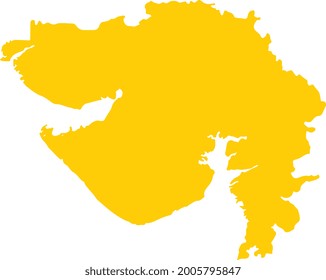 vector of Gujrat state of India map vector 