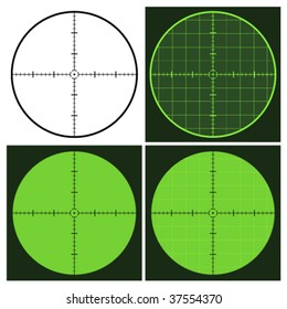 visión cruzada de cañón vectorial