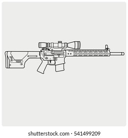 vector gun rifle with silencer