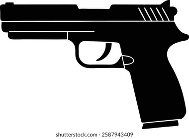 Vector Gun Silhouette Vector Illustration Design