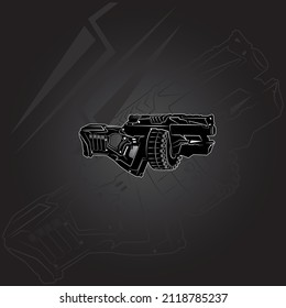 juguetes de pistolas vectoriales con soplador motorizado