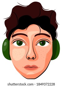 Vector guy in graphic style