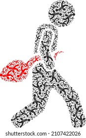 Vector guy steal sperm icon composition. Guy steal sperm composition is made of randomized recursive guy steal sperm pictograms. Fractal composition of guy steal sperm icon.