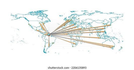 Vector Guyana concept map, export concept map for Guyana on white background suitable for export concepts. File is suitable for digital editing and size prints of all sizes.