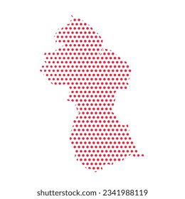 Vector Guyana Dotted Map Illustration, can be used for business designs, presentation designs or any suitable designs.
