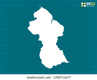 Vector of Guyana map on dark background.