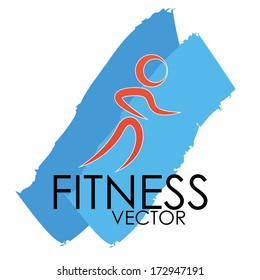 Vector Gym character On A Abstract Background Isolated