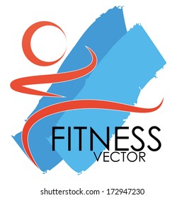 Vector Gym character On A Abstract Background Isolated