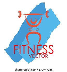 Vector Gym character On A Abstract Background Isolated