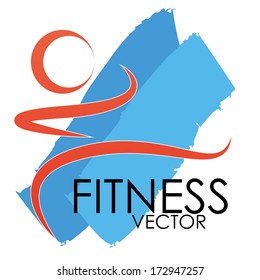 Vector Gym character On A Abstract Background Isolated