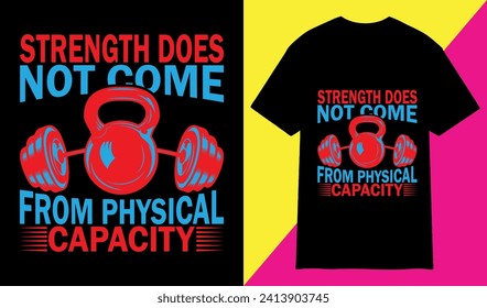 Vector gym t-shirt design. bodybuilders and fitness t-shirt design