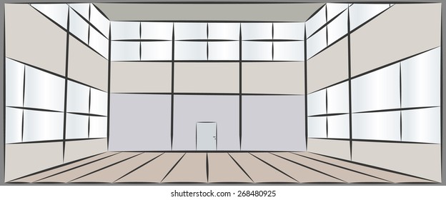 vector gymnasium isolated illustration