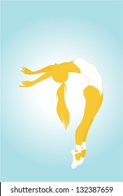 Vector Gymnast girl