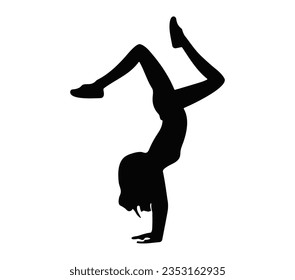 Vector gymnastics girl sport body.