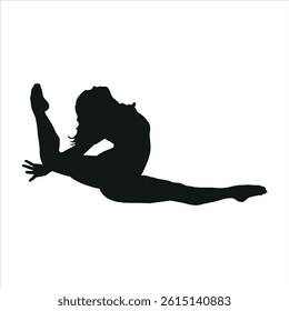 vector gymnastics girl sport body
