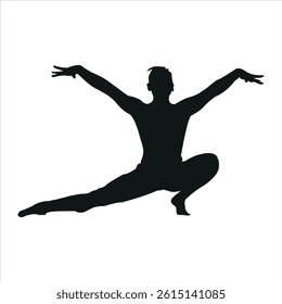 vector gymnastics girl sport body