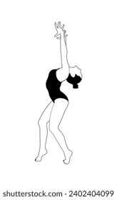 vector; gymnastics; split; leap; woman; gymnast; jump; black; silhouette; isolated; girl; exercise; sporty; feet; graceful; stretching; flexibility; a