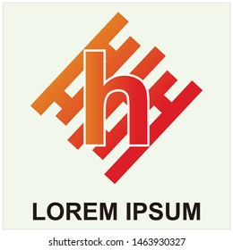 vector h design. Slim, minimalist and modern logo letters