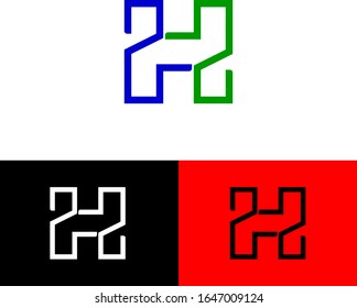 Vector H Letter Design Company Logo, Sign Symbol