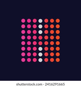 vector H letter pixels icon Neon H letter pixels Pixels logo H letter