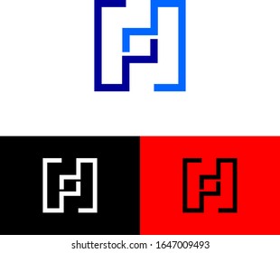 Vector H Letter and Two Man Hugging Design Company Logo, Sign Symbol
