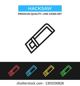 Vector hacksaw icon. Premium quality graphic design. Modern signs, outline symbols collection, simple thin line icons set for websites, web design, mobile app, infographics