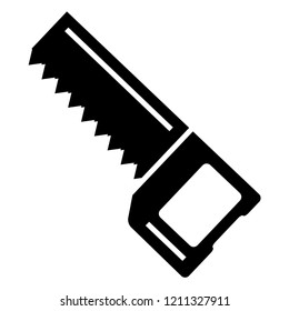 Vector hacksaw icon in trendy flat style, isolated on white background, for website design, app, logo, user interface.