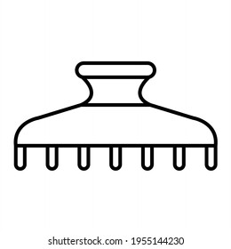  Vector Hair Clamp Outline Icon Design
