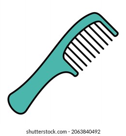 Vector Hair Comb Filled Outline Icon Design
